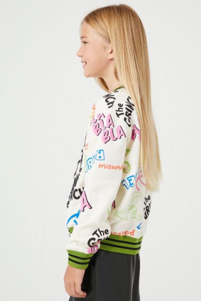 Tops Forever 21 Girls Grinch Estampadas Niños Creme Multicolor | lUrudVhtyNE