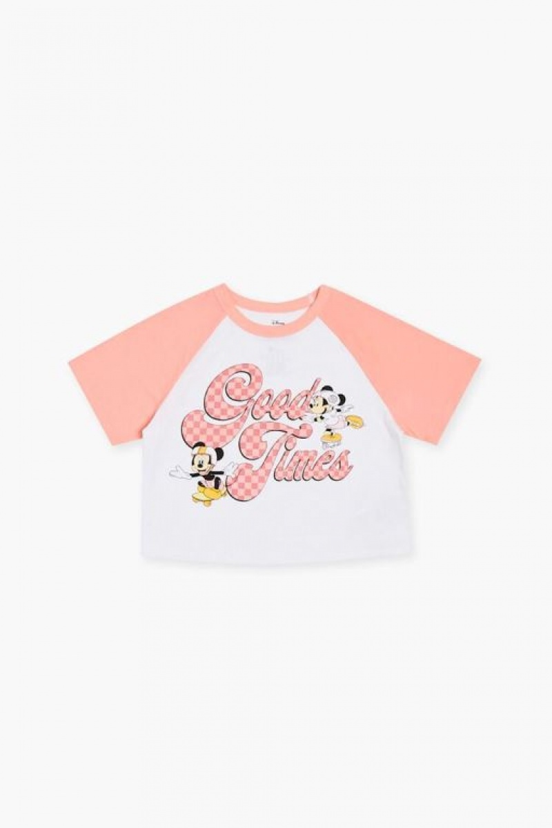 Tops Forever 21 Girls Mickey Mouse Niños Blancas Multicolor | HfHYgxEKQkD