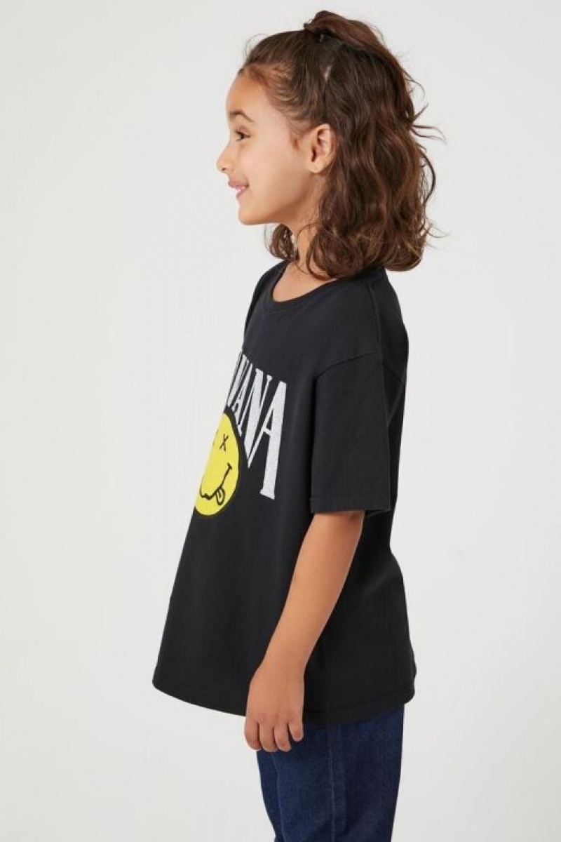 Tops Forever 21 Girls Nirvana Estampadas Niños Negras Multicolor | w2qeBLyXS5A