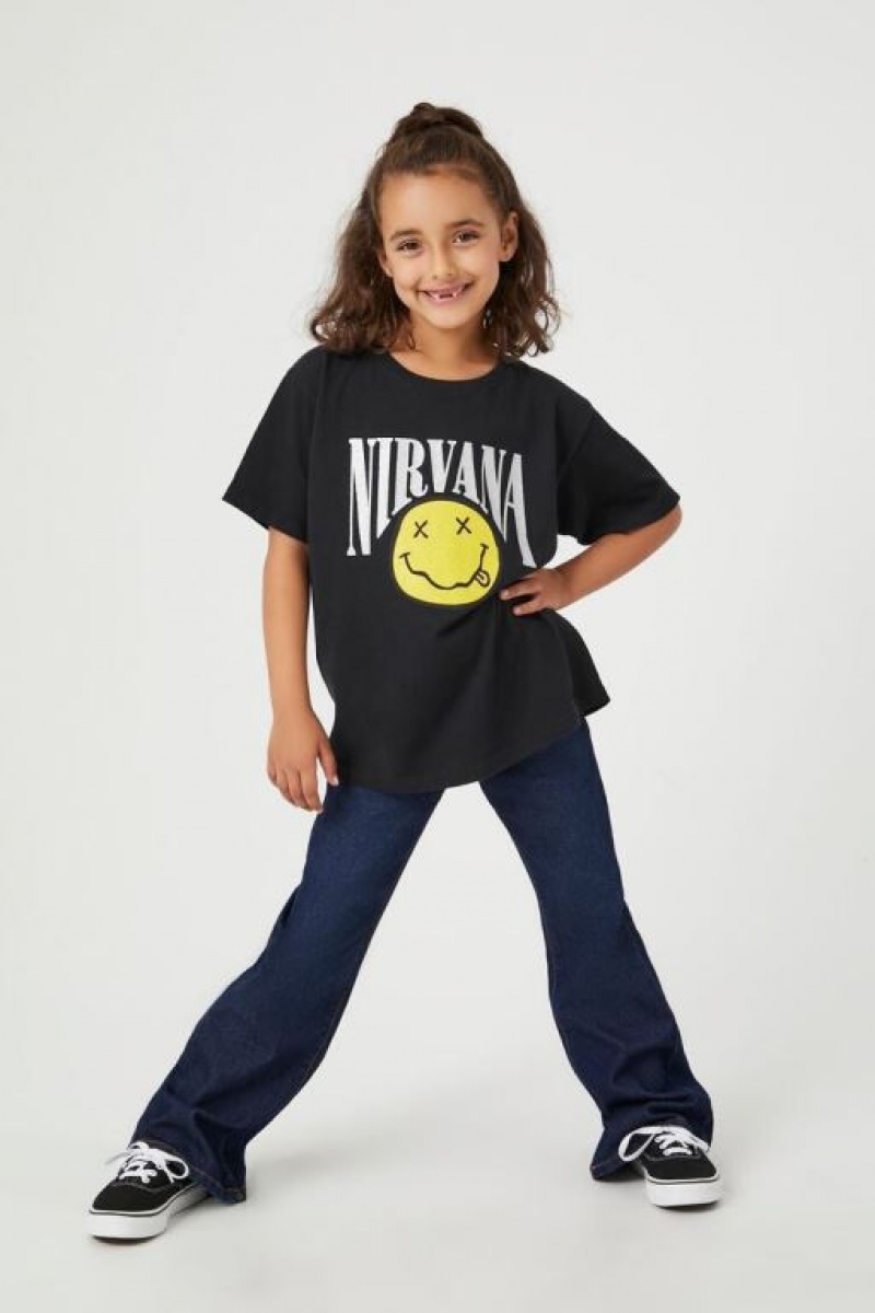 Tops Forever 21 Girls Nirvana Estampadas Niños Negras Multicolor | w2qeBLyXS5A