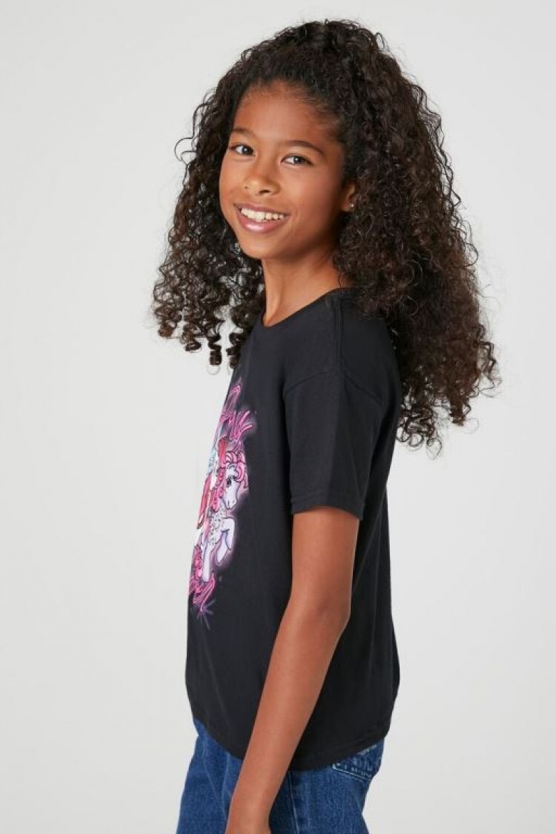 Tops Forever 21 Girls Pony Power Estampadas Niños Negras Multicolor | ivchDURI3Ng