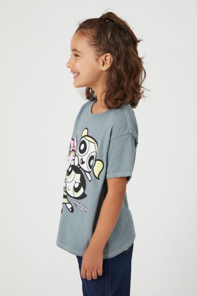 Tops Forever 21 Girls Powerpuff Girls Estampadas Niños Gris Multicolor | Ovnmnqf3ziO