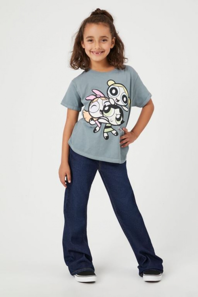 Tops Forever 21 Girls Powerpuff Girls Estampadas Niños Gris Multicolor | Ovnmnqf3ziO