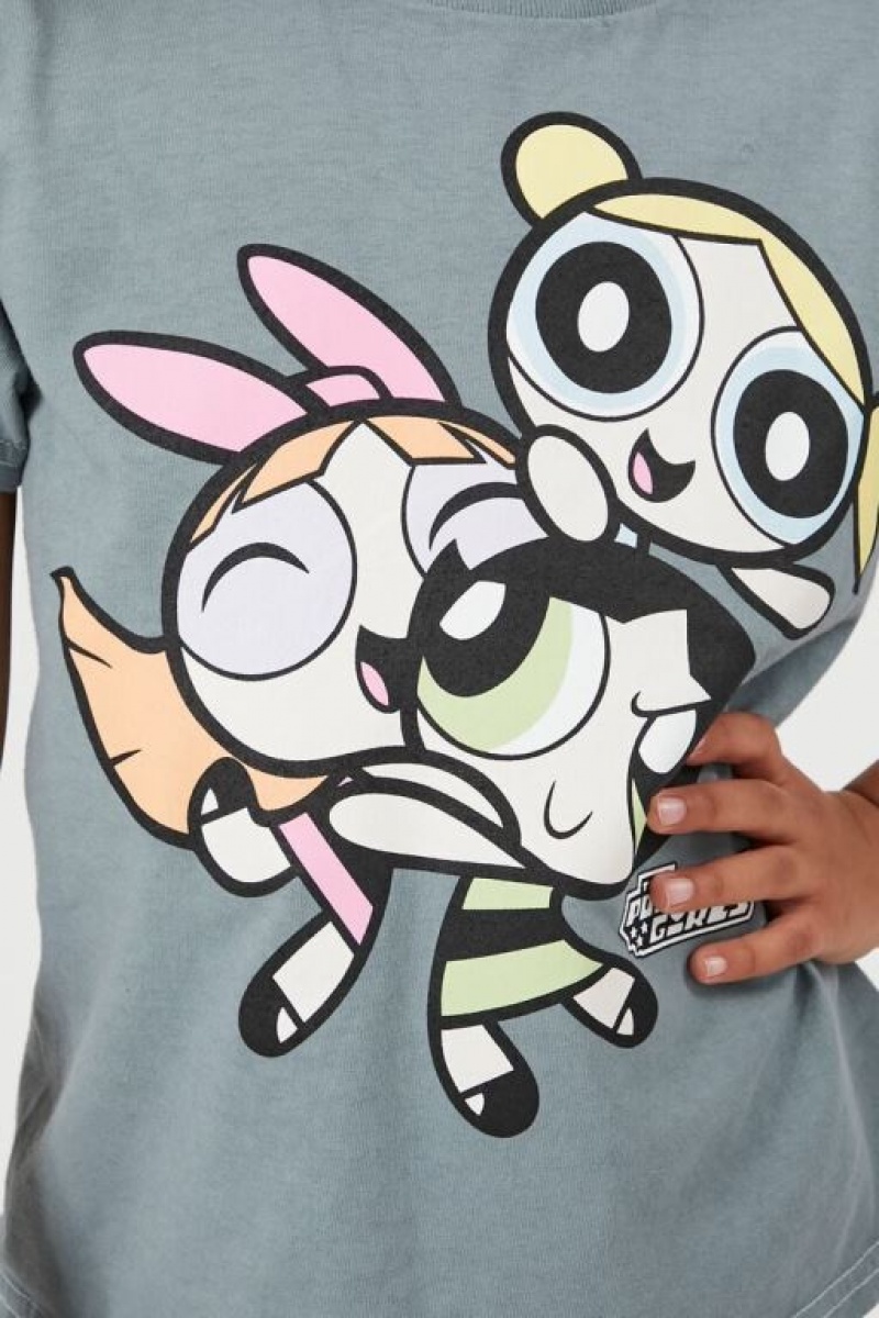 Tops Forever 21 Girls Powerpuff Girls Estampadas Niños Gris Multicolor | Ovnmnqf3ziO