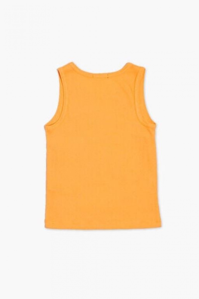 Tops Forever 21 Girls Puerto Rico Estampadas Tank Niños Naranjas Multicolor | aUNRXEo4EUp