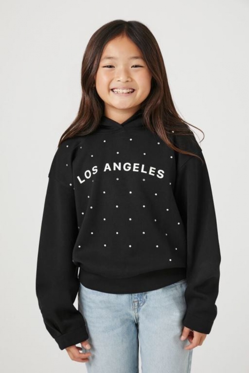 Tops Forever 21 Girls Rhinestone Los Angeles Niños Negras Multicolor | i7qoXV0lKV7