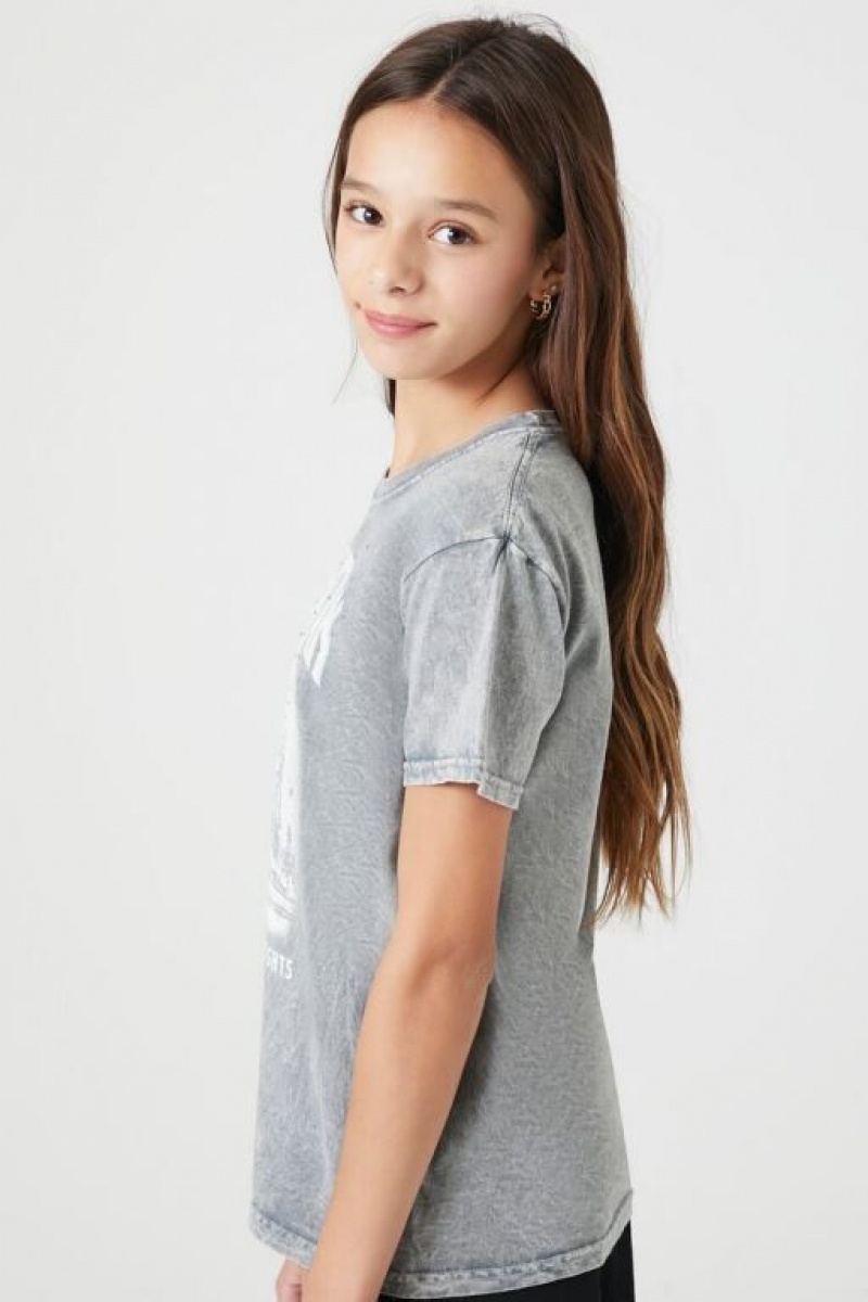 Tops Forever 21 Girls Rhinestone Manhattan Niños Gris Multicolor | ZBdP5QkWO0X