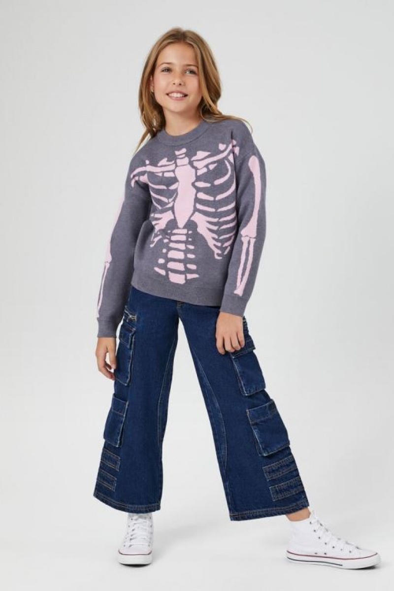 Tops Forever 21 Girls Skeleton Estampadas Niños Multicolor | Gs8lJvg3LS7