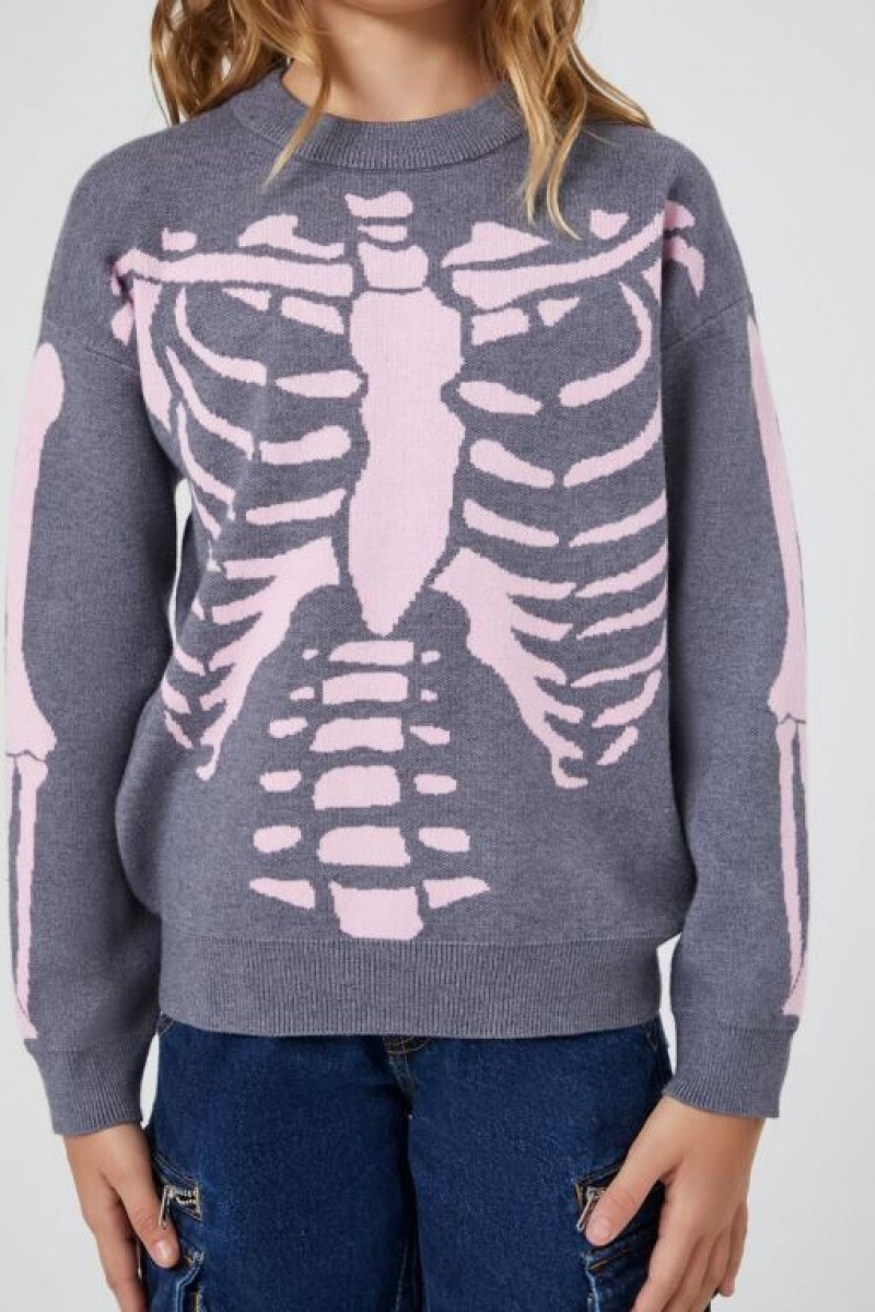 Tops Forever 21 Girls Skeleton Estampadas Niños Multicolor | Gs8lJvg3LS7