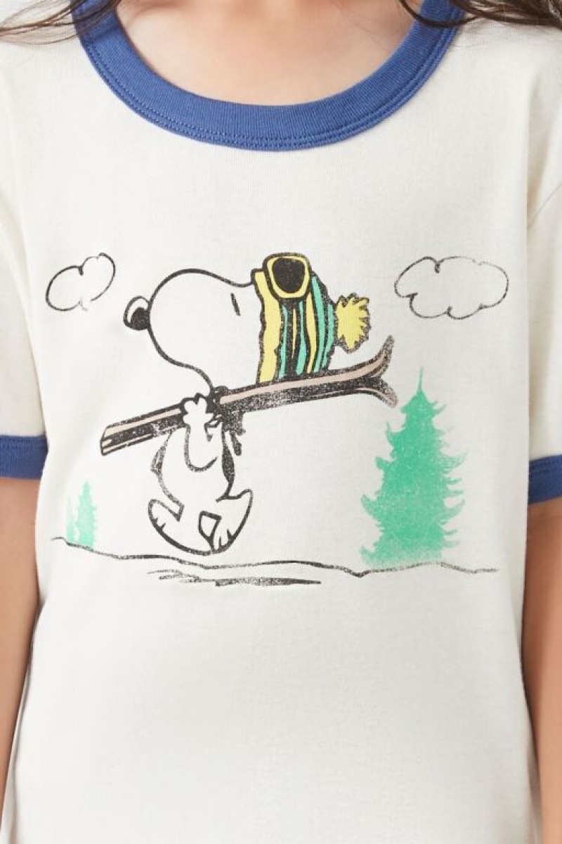 Tops Forever 21 Girls Snoopy Ringer Niños Creme Multicolor | KzQvFJRcBvr