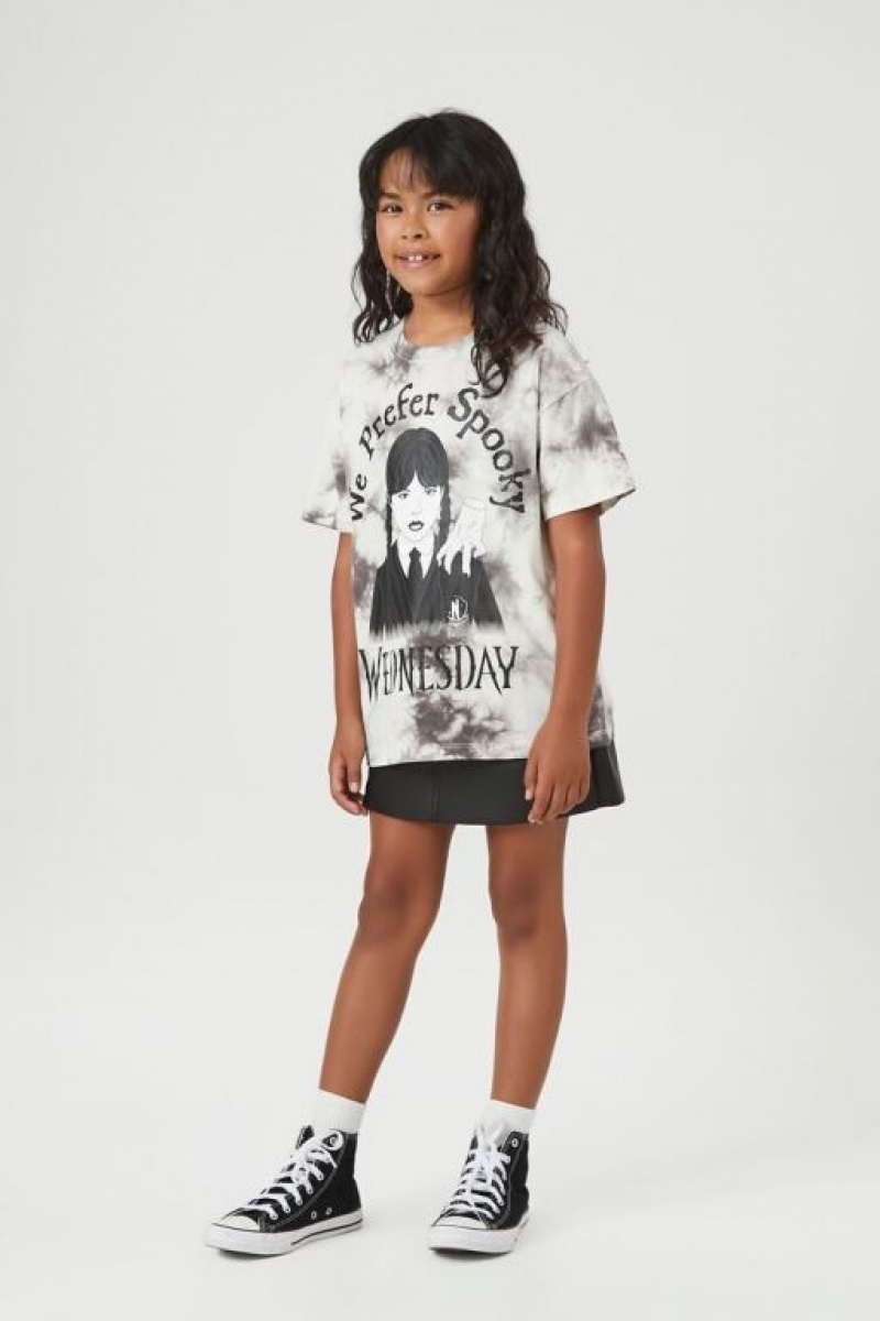 Tops Forever 21 Girls Tie Dye Wednesday Niños Blancas Multicolor | 2wmjRTAItSe