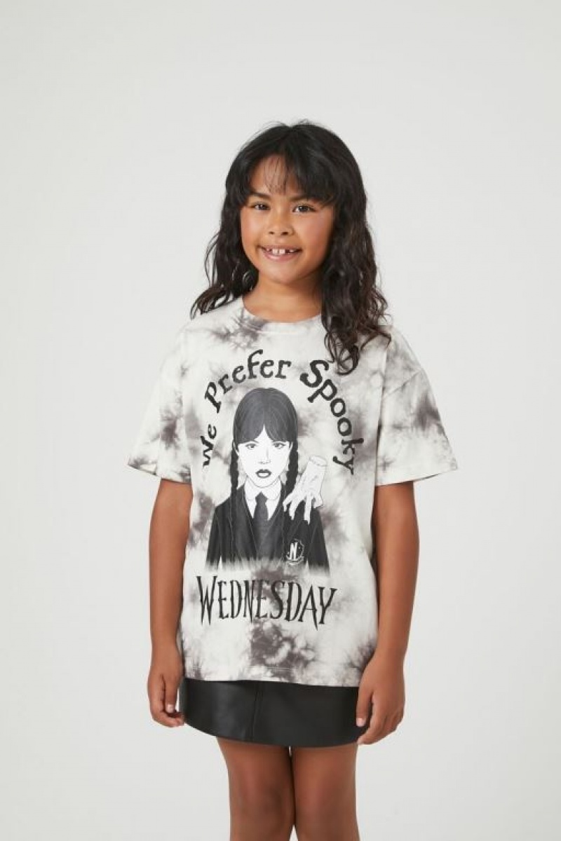 Tops Forever 21 Girls Tie Dye Wednesday Niños Blancas Multicolor | 2wmjRTAItSe