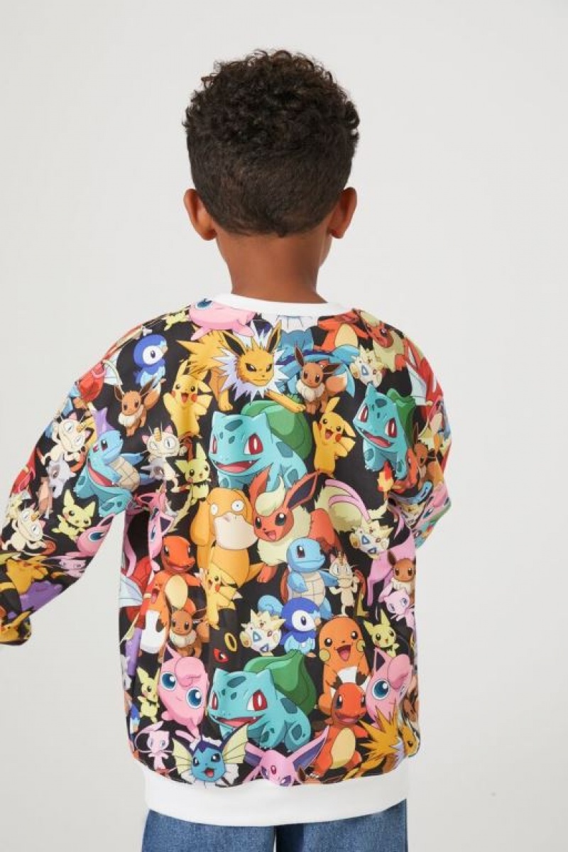 Tops Forever 21 Pokemon Estampadas Girls Boys Niños Negras Multicolor | mYHZkoM84Aj