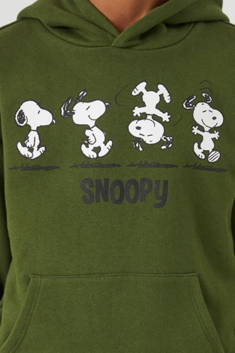 Tops Forever 21 Snoopy Estampadas Girls Boys Niños Verde Oliva Multicolor | OJ0PsLd53qZ