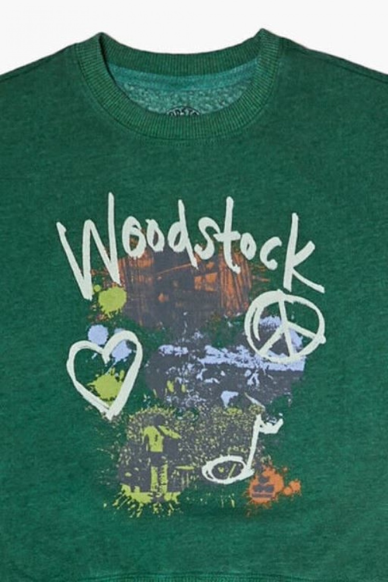 Tops Forever 21 Woodstock Girls Boys Niños Verde Multicolor | C32AnVjbjdw