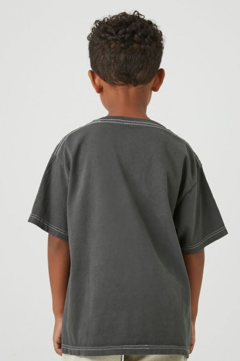 Tops Forever 21 Wu Tang Estampadas Girls Boys Niños Gris Multicolor | CaapXI8syib