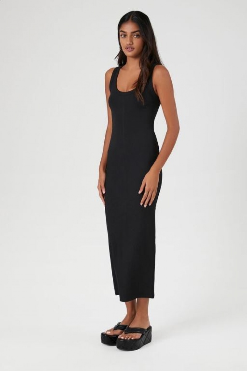 Vestido Forever 21 Acanalado Tank Bodycon Maxi Mujer Negras | x4OK4UoQFhH