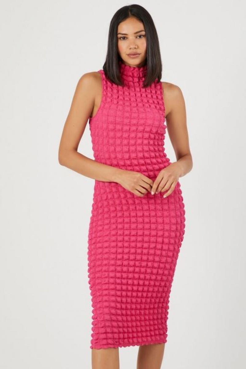 Vestido Forever 21 Acolchado Bodycon Midi Mujer Rosas | fBBn5ihVH9M