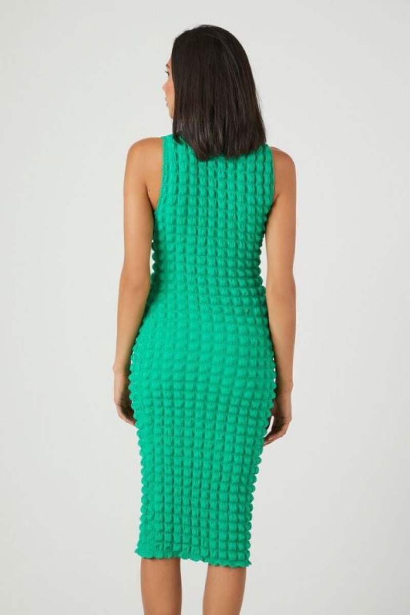 Vestido Forever 21 Acolchado Bodycon Midi Mujer Verde | 3yfwncgixvi