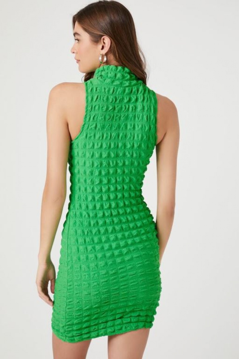 Vestido Forever 21 Acolchado Bodycon Mini Mujer Verde | lTTT4NbHSje