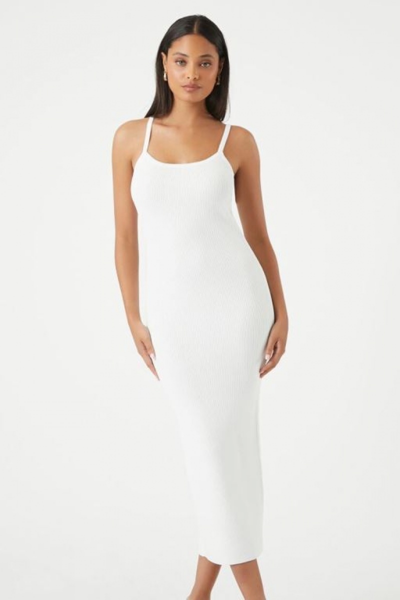 Vestido Forever 21 Bodycon Acanalado Mujer Blancas Blancas | 9foT7yPHjQp