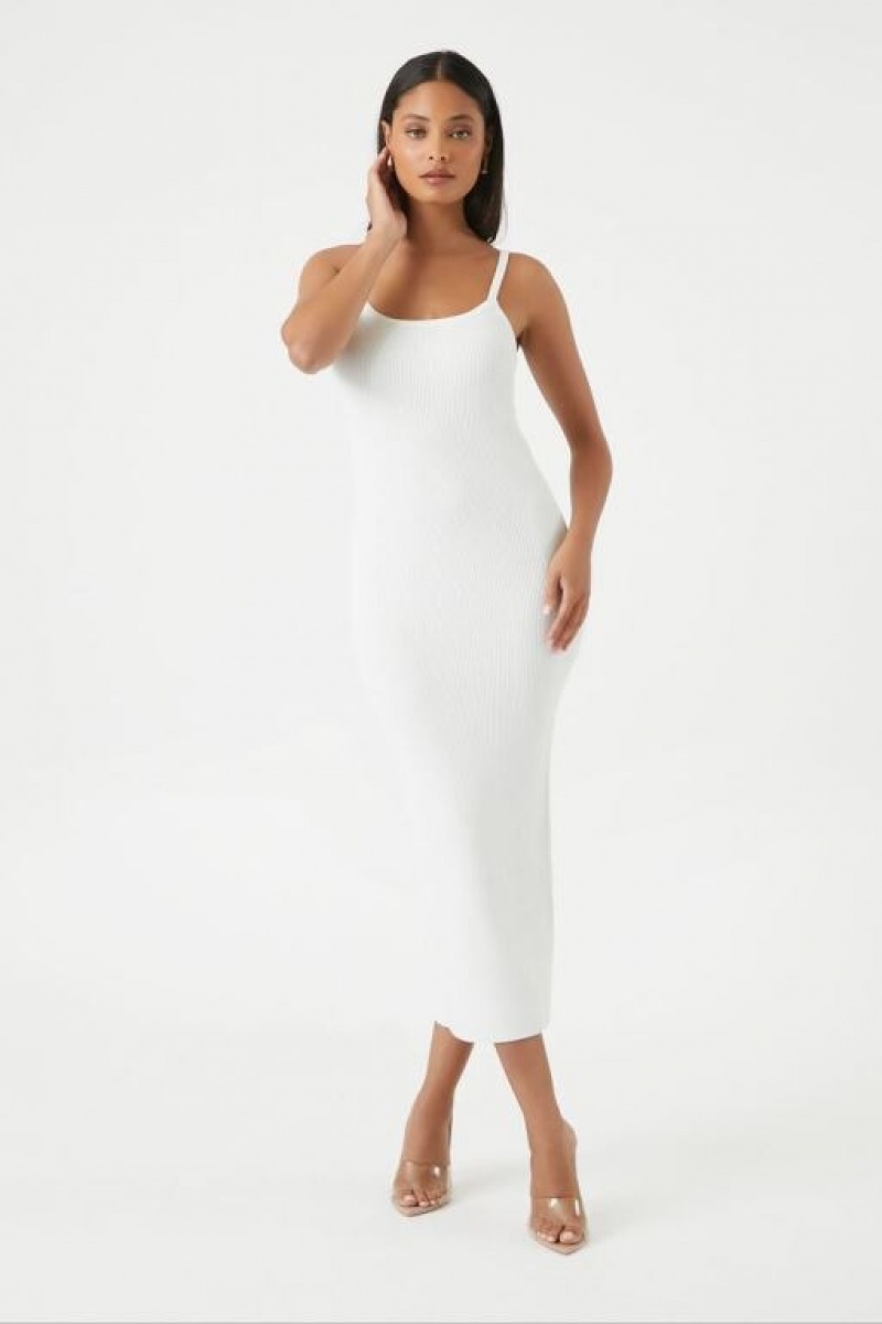 Vestido Forever 21 Bodycon Acanalado Mujer Blancas Blancas | 9foT7yPHjQp