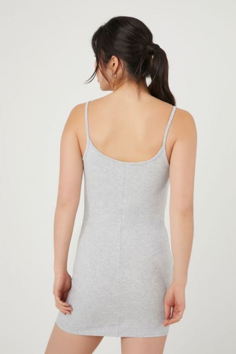 Vestido Forever 21 Bodycon Cami Mini Mujer Gris | Xc25czXKMzI