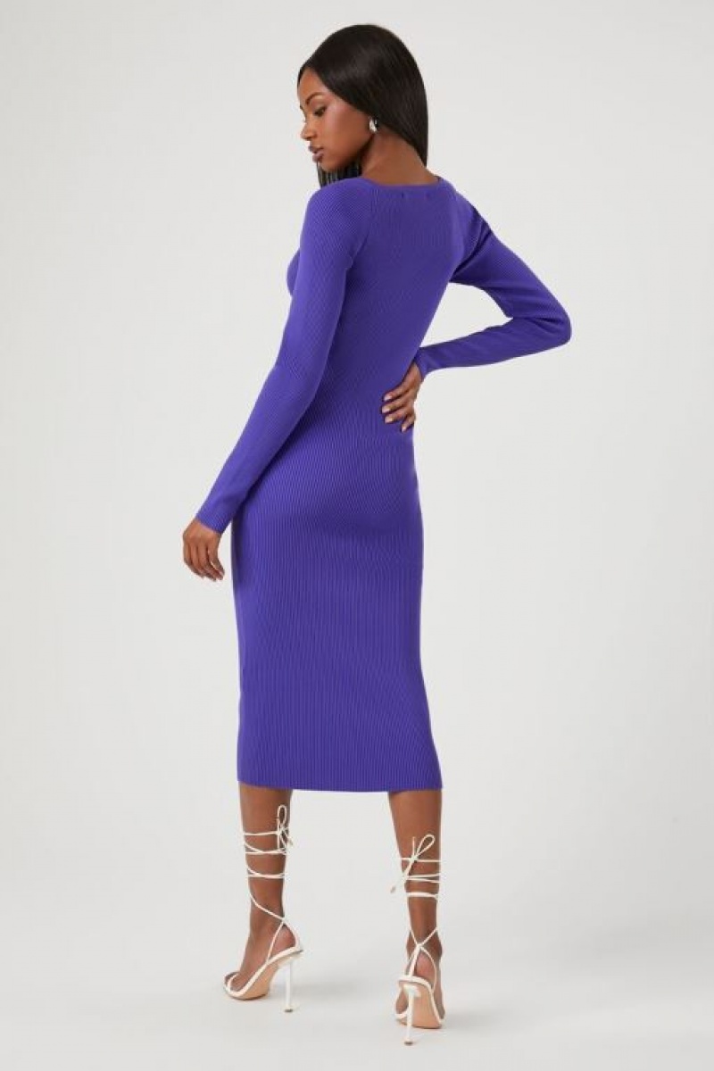 Vestido Forever 21 Bodycon Midi Mujer Moradas | HfdHPuE93WU