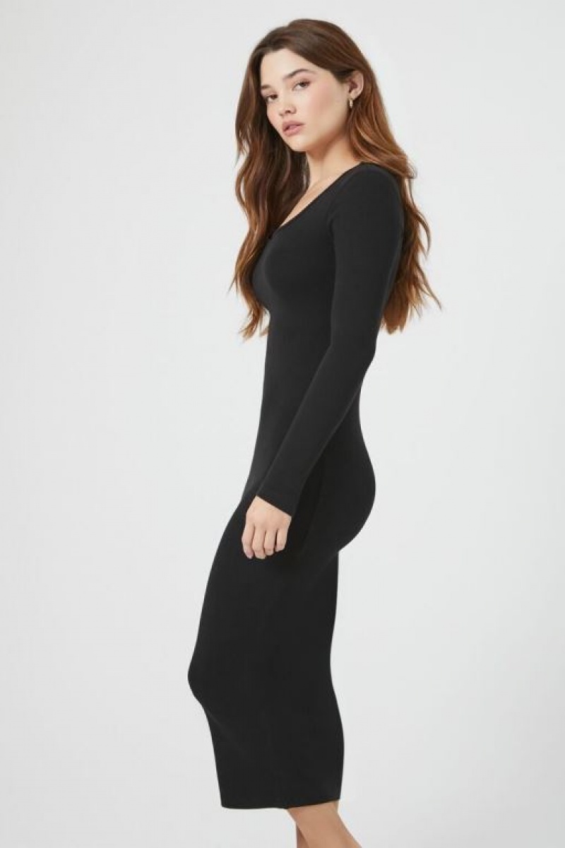 Vestido Forever 21 Bodycon Midi Mujer Negras | Se1GnQsv8eD