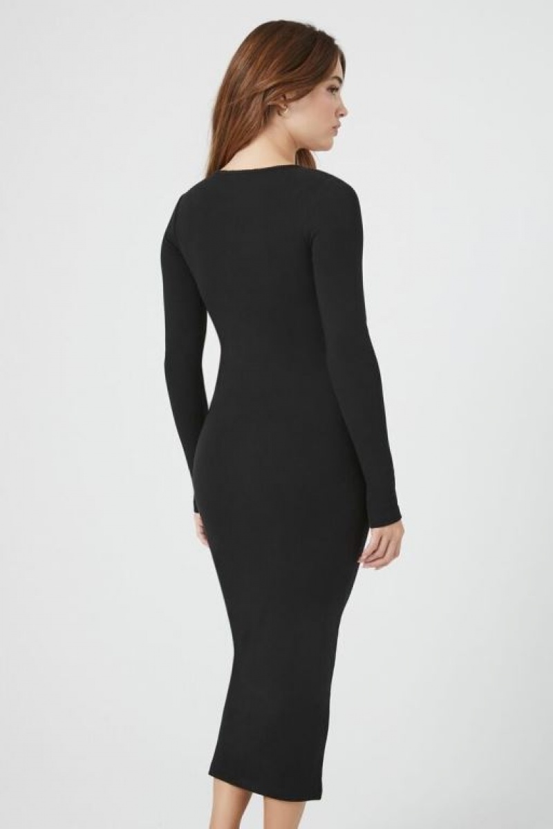 Vestido Forever 21 Bodycon Midi Mujer Negras | Se1GnQsv8eD