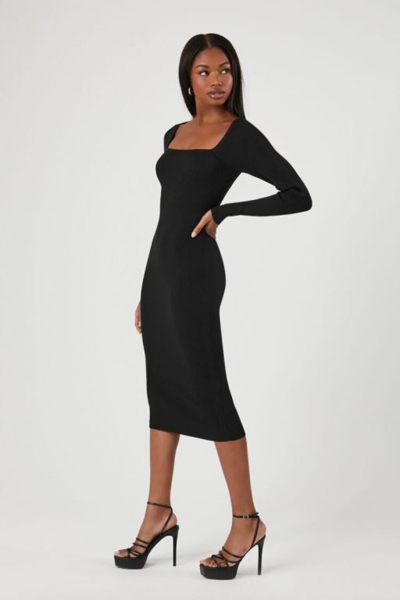 Vestido Forever 21 Bodycon Midi Mujer Negras | NguSrNIY27h