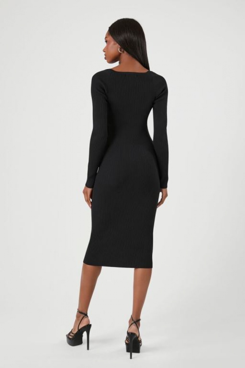 Vestido Forever 21 Bodycon Midi Mujer Negras | NguSrNIY27h