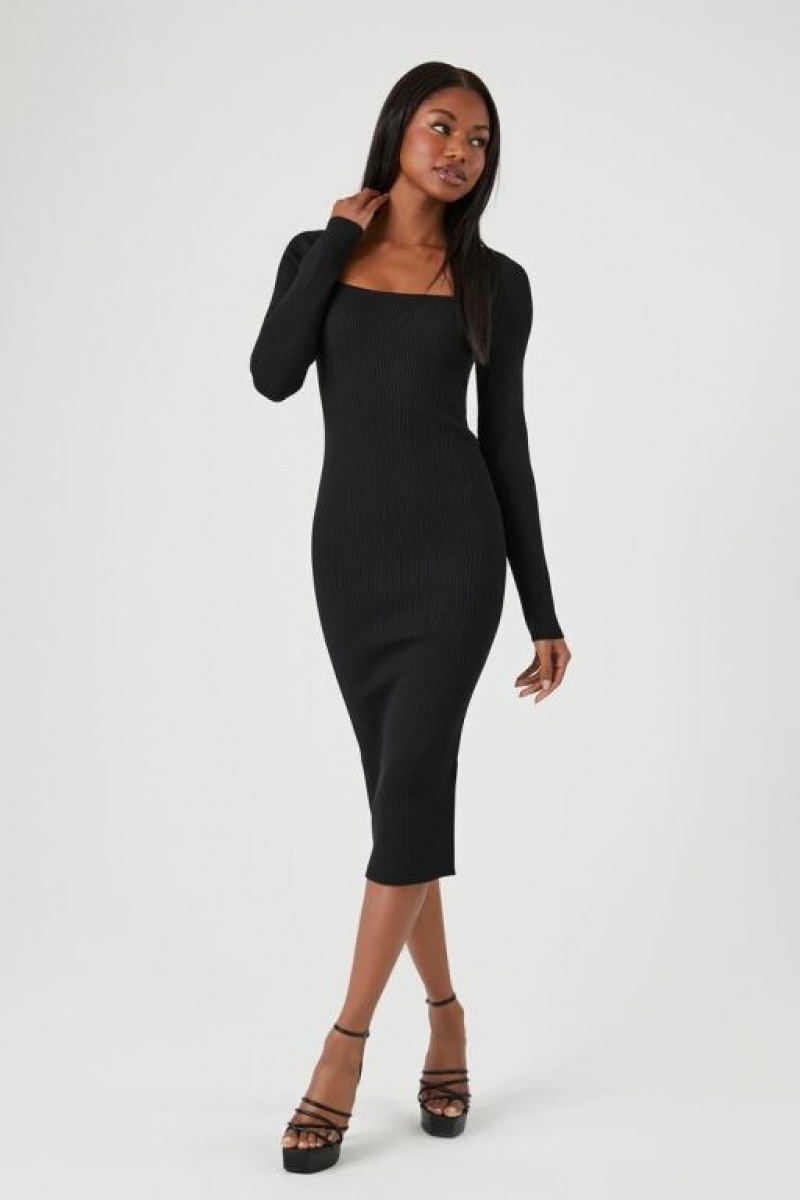 Vestido Forever 21 Bodycon Midi Mujer Negras | NguSrNIY27h