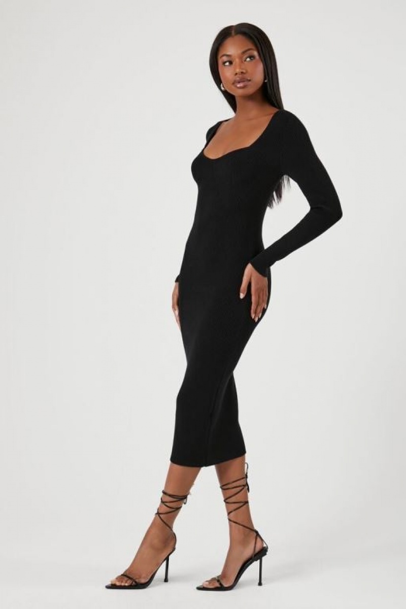 Vestido Forever 21 Bodycon Midi Mujer Negras | nwjn6DO4lNH