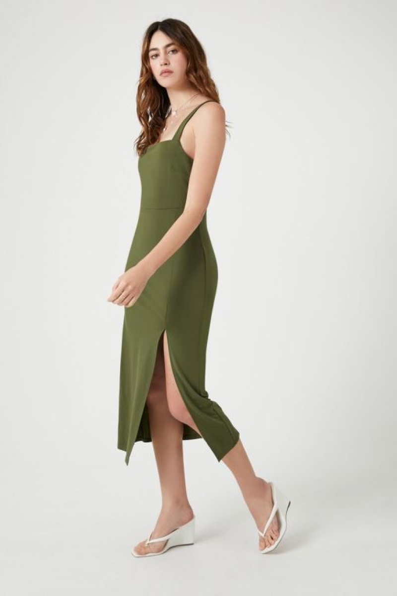 Vestido Forever 21 Bodycon Midi Mujer Verde Oliva | tIzdqq292rj