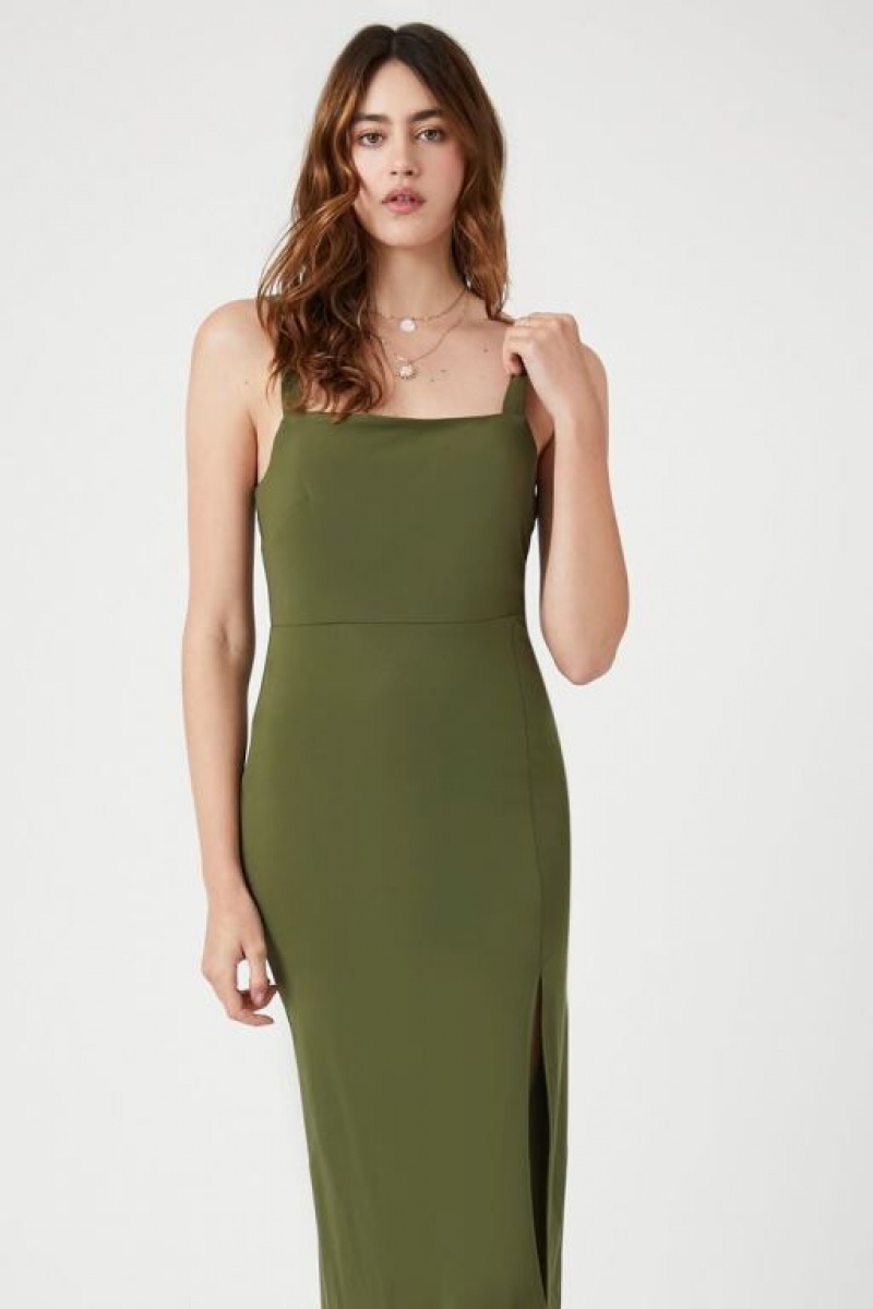 Vestido Forever 21 Bodycon Midi Mujer Verde Oliva | tIzdqq292rj