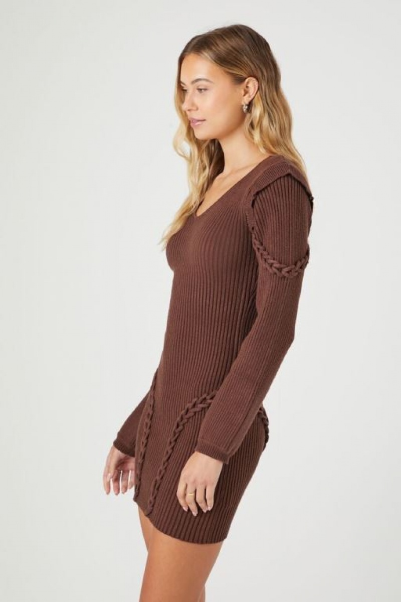 Vestido Forever 21 Bodycon Mini Mujer Chocolate | HJ6BaTkOfmd