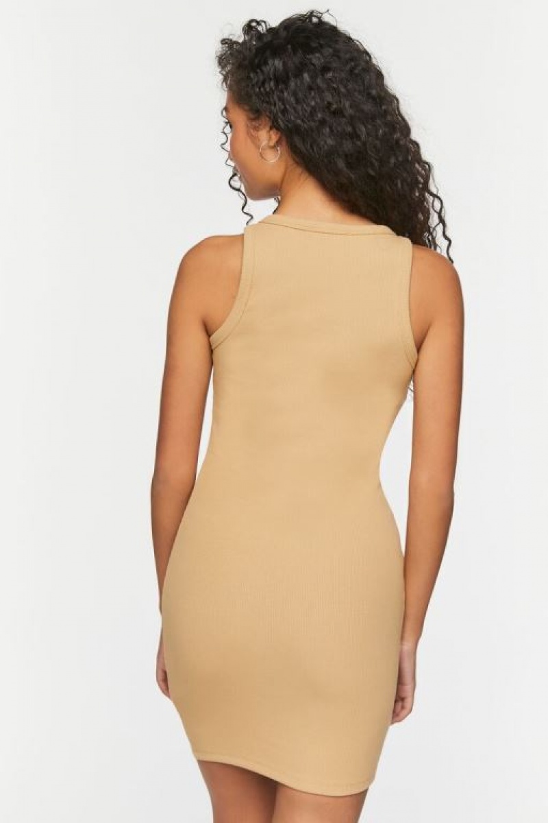 Vestido Forever 21 Bodycon Mini Tank Mujer Safari | 8VGWDyhB4Qz