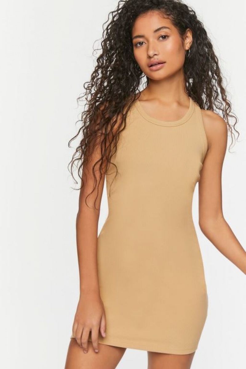 Vestido Forever 21 Bodycon Mini Tank Mujer Safari | 8VGWDyhB4Qz