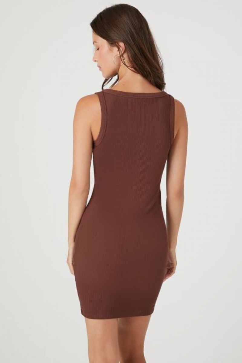 Vestido Forever 21 Bodycon Tank Mini Mujer Chocolate | 3OgaCm5a9ha