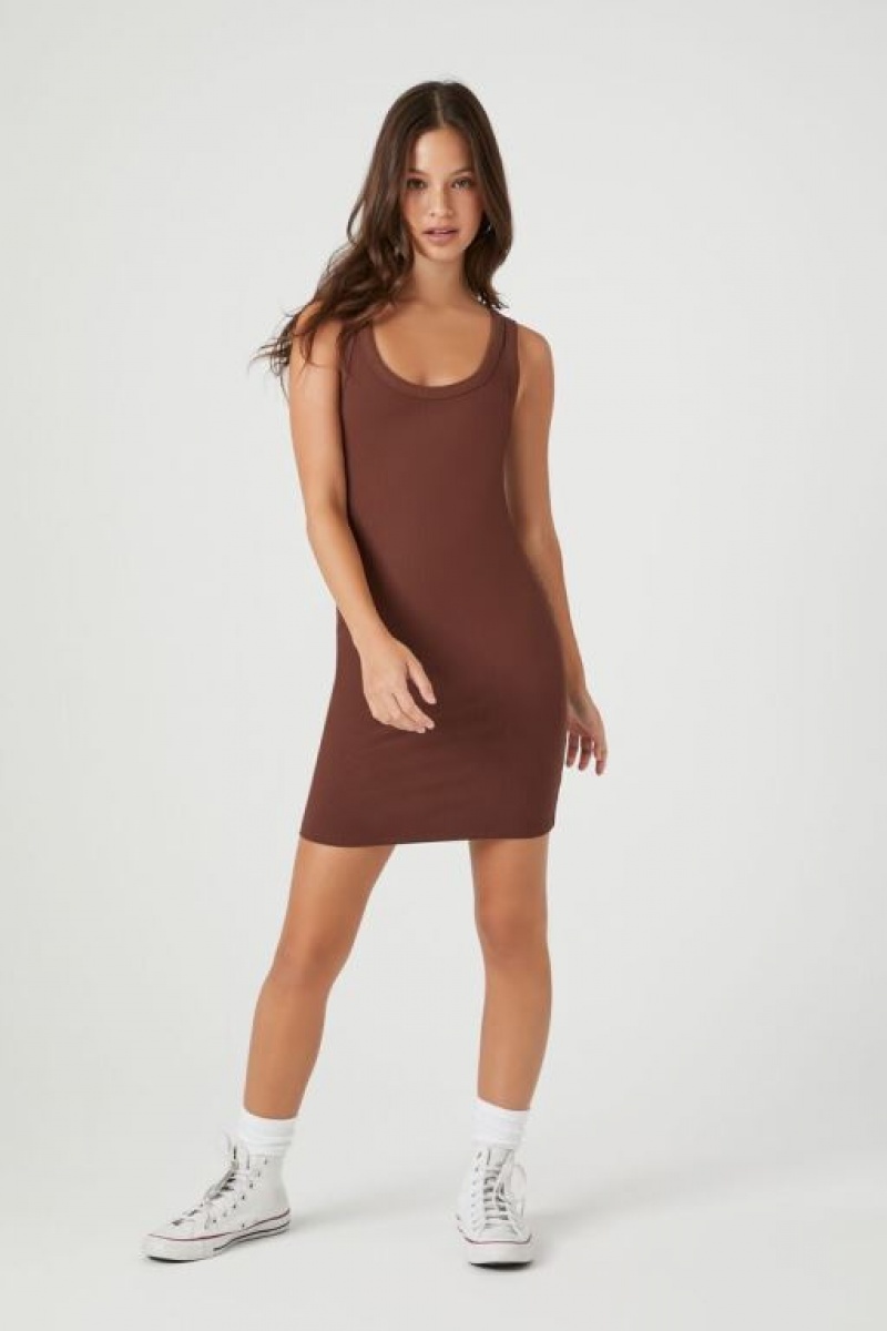 Vestido Forever 21 Bodycon Tank Mini Mujer Chocolate | 3OgaCm5a9ha