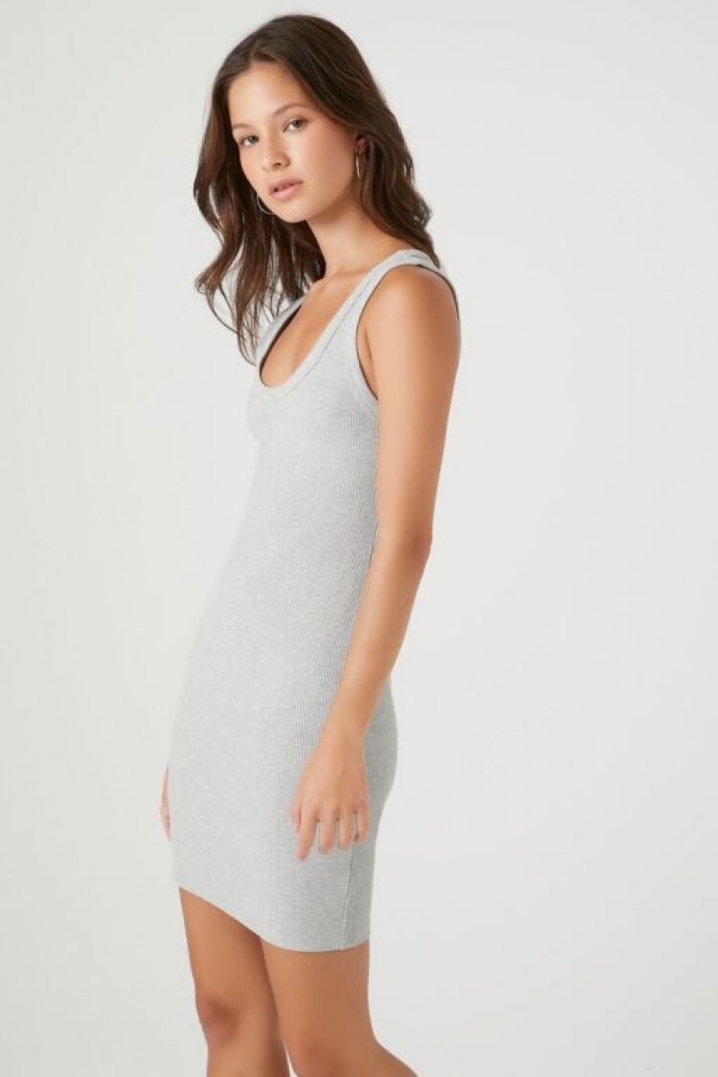 Vestido Forever 21 Bodycon Tank Mini Mujer Gris | Dx5Hmik9U5O