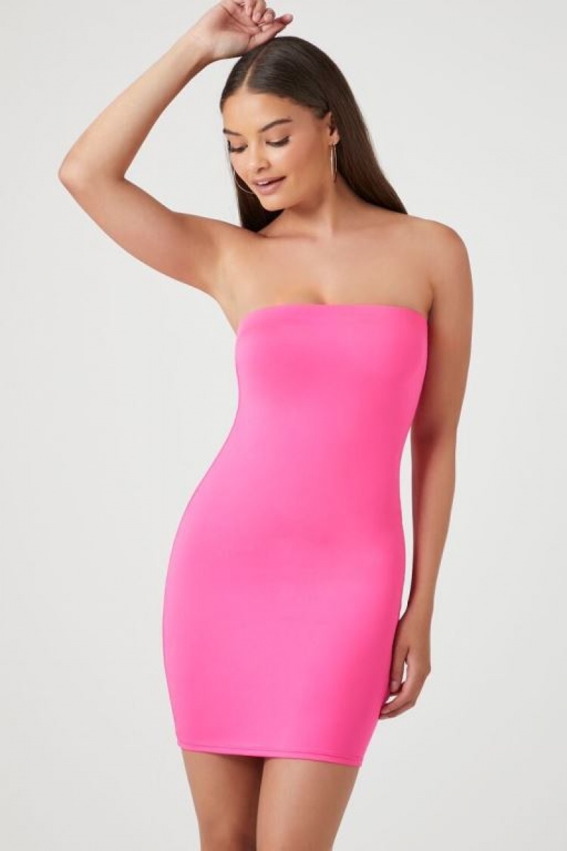 Vestido Forever 21 Bodycon Tube Mini Mujer Fucsia | We8RoRsrgsa