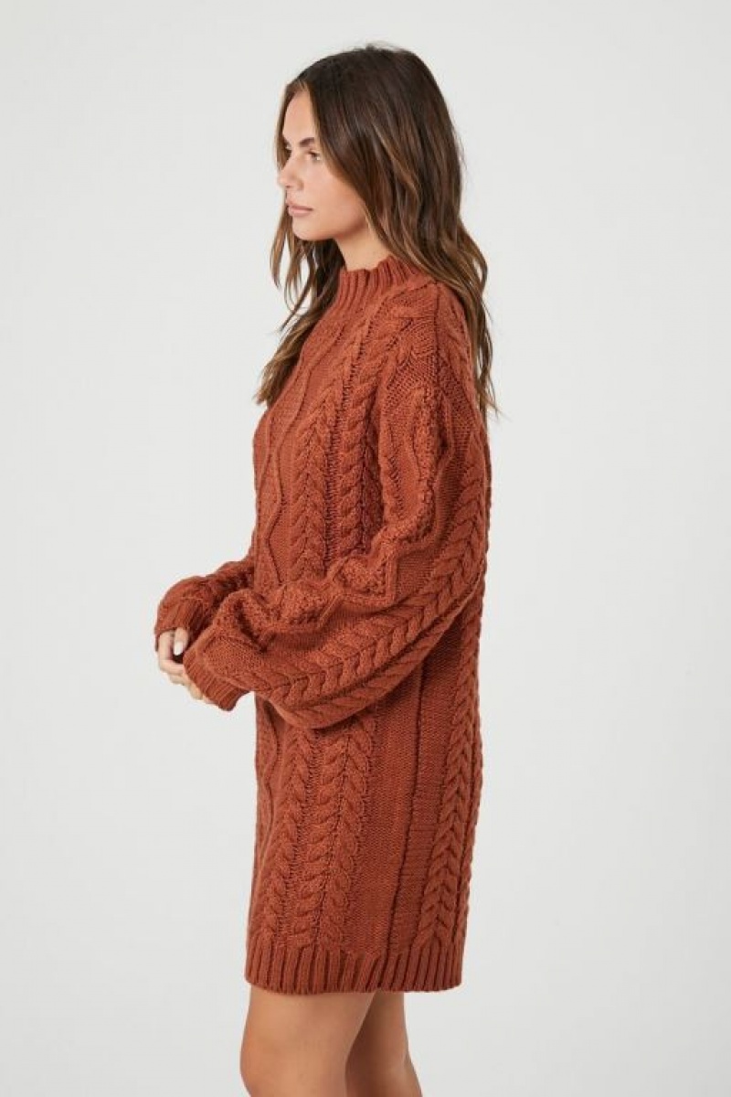 Vestido Forever 21 Cable Knit Mini Mujer Sierra | M3SXypixhaF