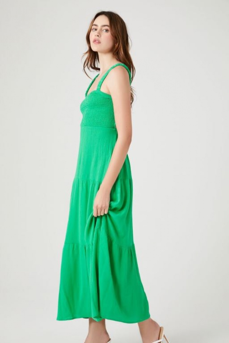 Vestido Forever 21 Caged Midi Tank Mujer Verde | xdKPN3eDCWp