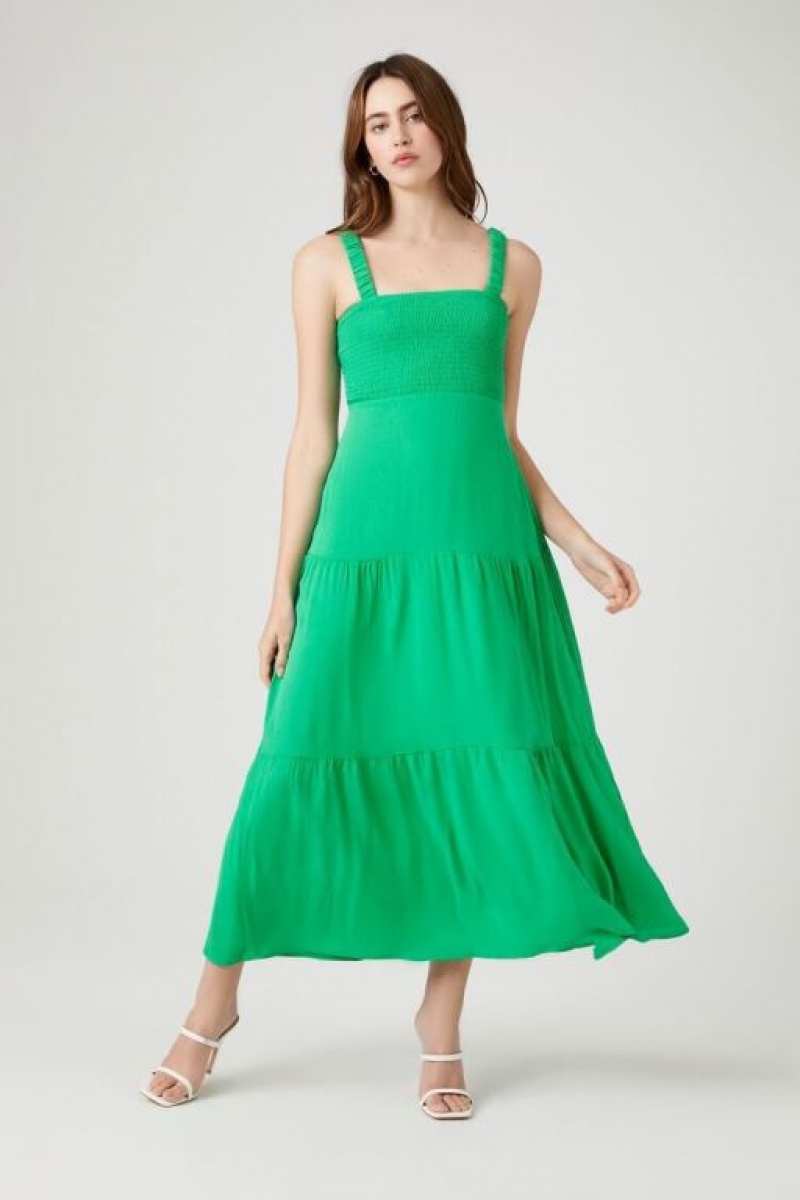 Vestido Forever 21 Caged Midi Tank Mujer Verde | xdKPN3eDCWp