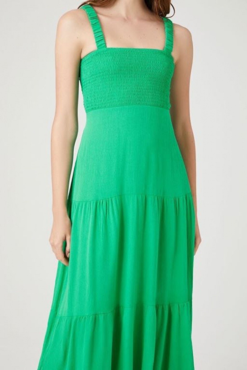 Vestido Forever 21 Caged Midi Tank Mujer Verde | xdKPN3eDCWp