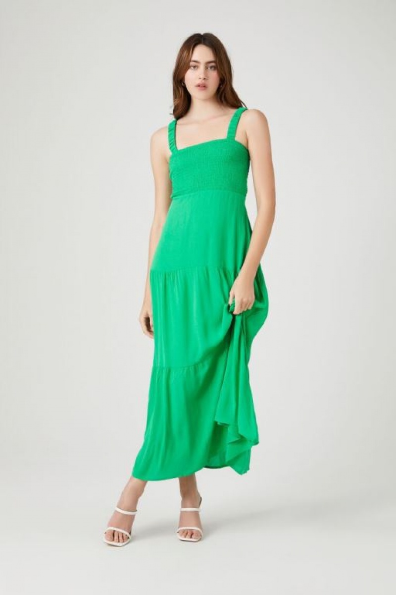 Vestido Forever 21 Caged Midi Tank Mujer Verde | xdKPN3eDCWp