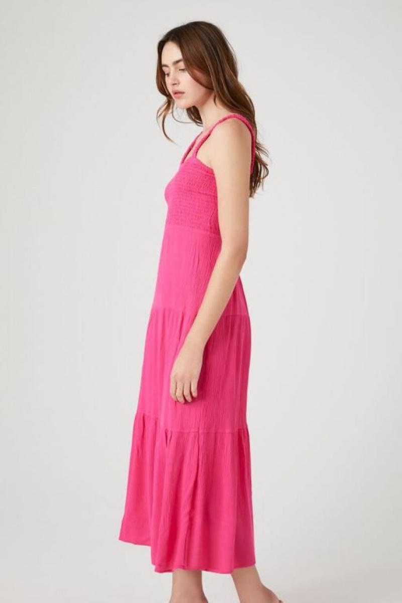 Vestido Forever 21 Caged Midi Tank Mujer Magenta | gnZ08iWMYmT