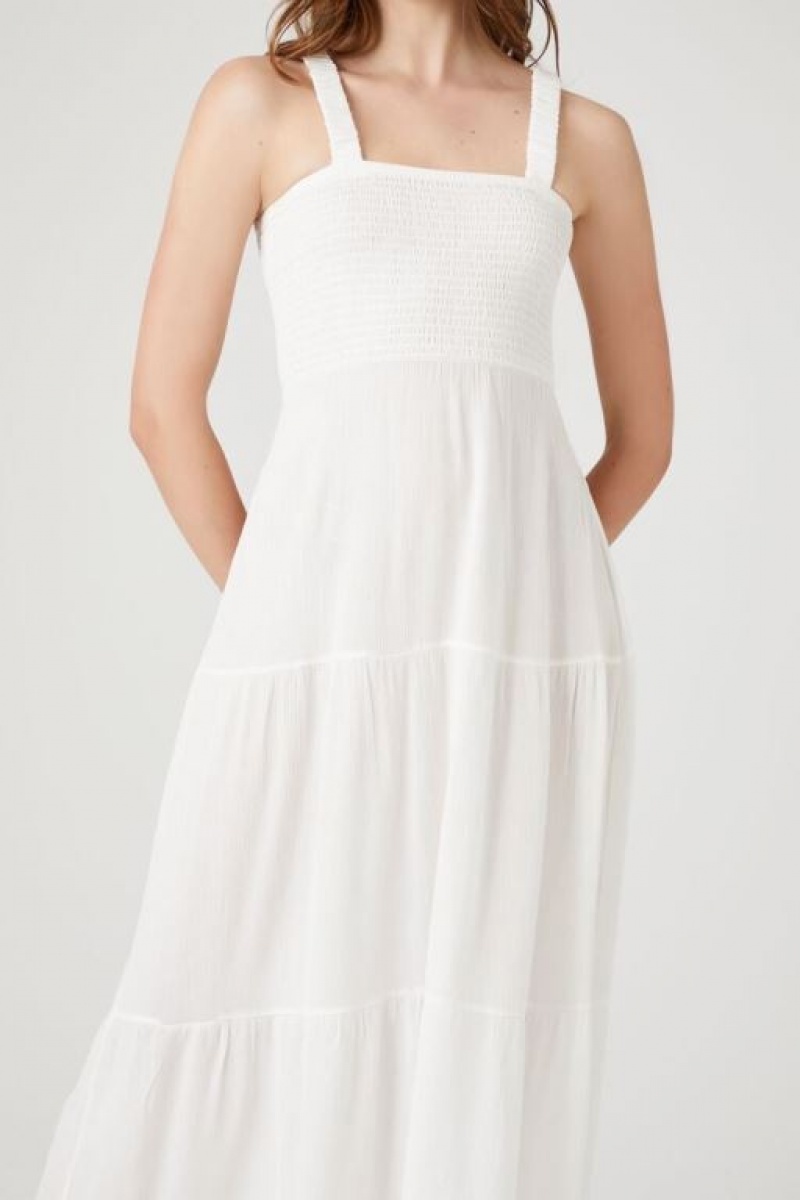 Vestido Forever 21 Caged Midi Tank Mujer Blancas | rcu8ZKB7iE0